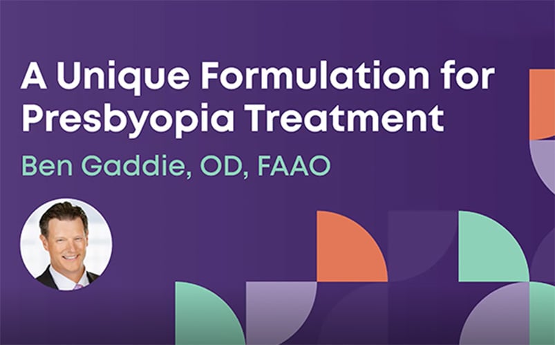 A Unique Formulation for Presbyopia Treatment